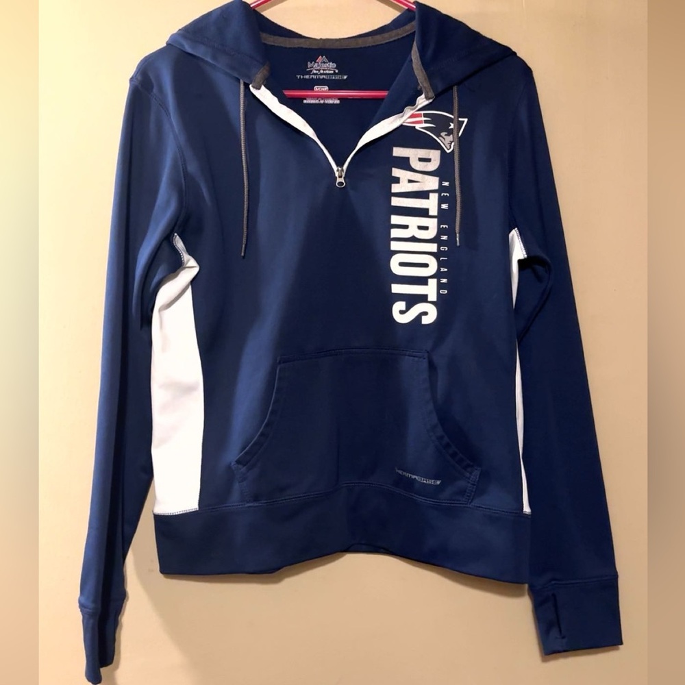 Patriots Quarter Zip Sweat Shirt Womans Small